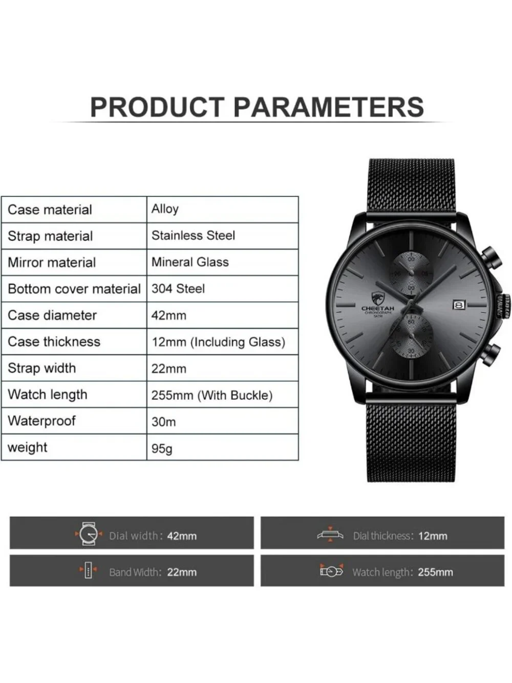 N/A suitable chronograph type